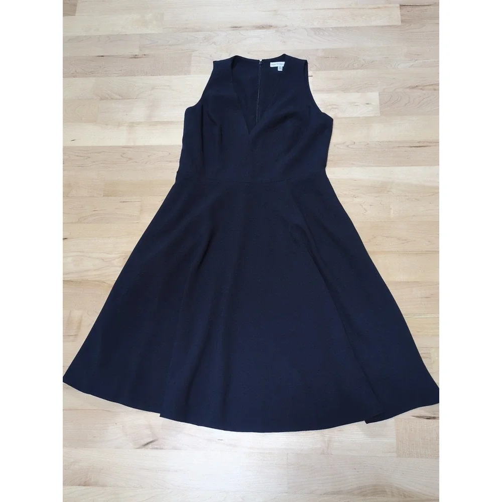 Dress The Population Catalina‎ Dress Navy Blue Sz XXL Sleeveless Fit And Flare - Picture 4 of 12